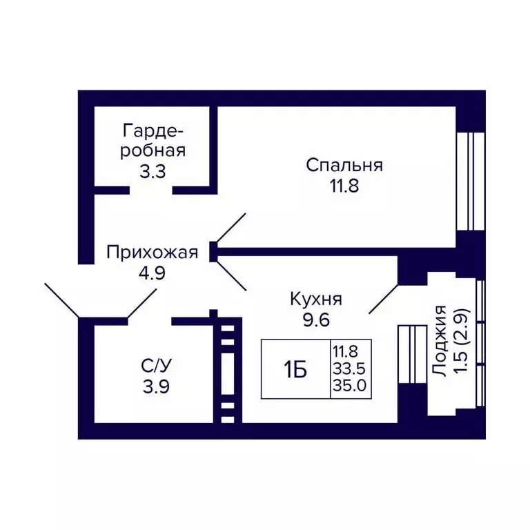 1-комнатная квартира: Новосибирск, жилой комплекс Сподвижники (35 м) - Фото 0