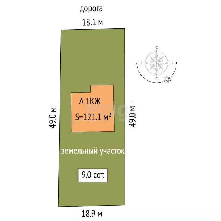 Дом в Перевалово, Юбилейная улица (121 м) - Фото 2