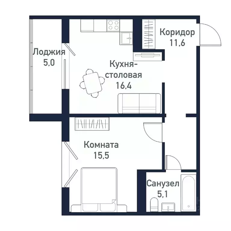 1-к кв. Челябинская область, Челябинский городской округ, пос. ... - Фото 0