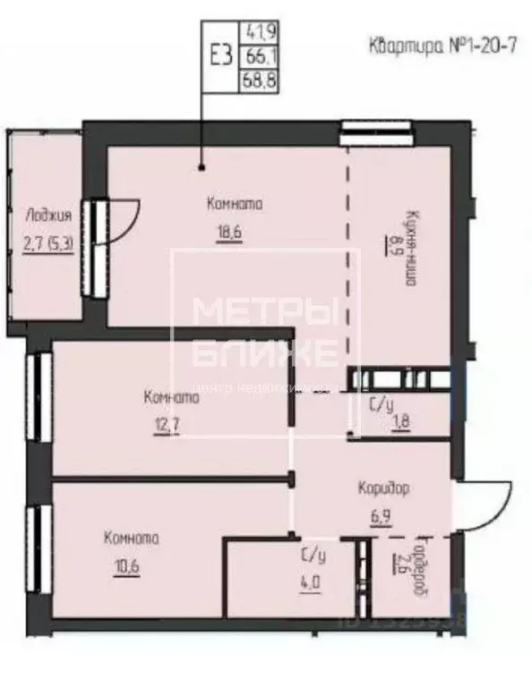 3-к кв. Пермский край, Пермь ш. Космонавтов, 162И (68.8 м) - Фото 2