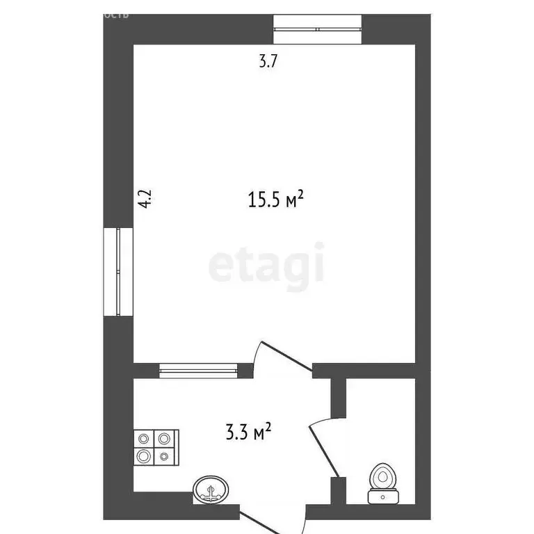 1-комнатная квартира: Ессентуки, Октябрьская улица, 447 (20 м) - Фото 0