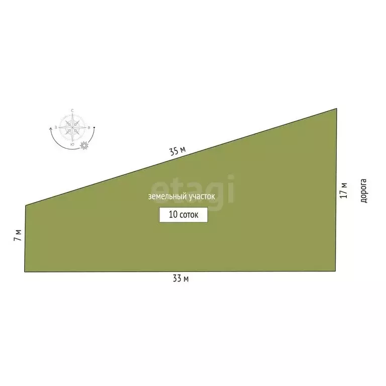 Участок в село Калинино, Енисейская улица (10 м) - Фото 0