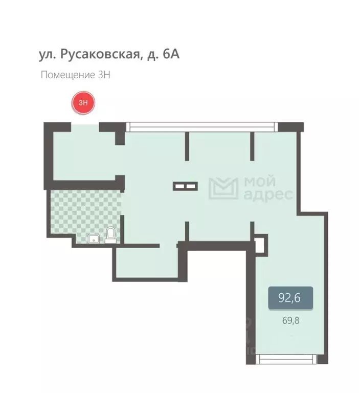 Торговая площадь в Москва Русаковская ул., 6А (93 м) - Фото 2