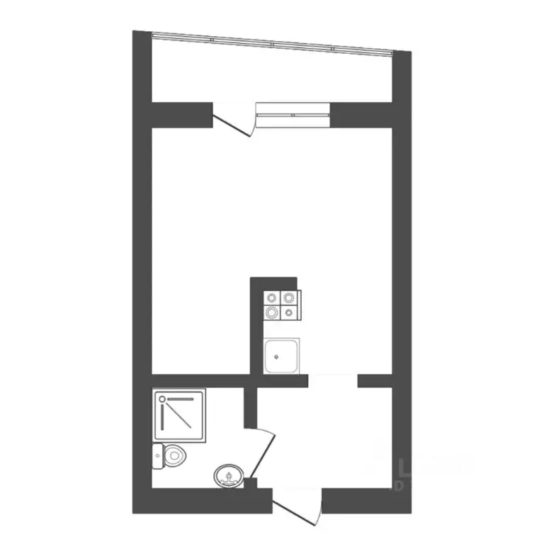 1-к кв. Тюменская область, Тюмень Харьковская ул., 85а (23.0 м) - Фото 2