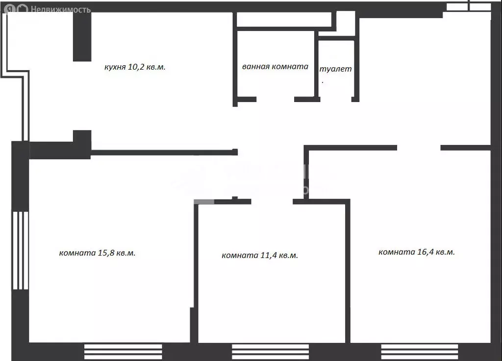 3-комнатная квартира: Москва, улица Архитектора Власова, 2 (71.1 м) - Фото 0