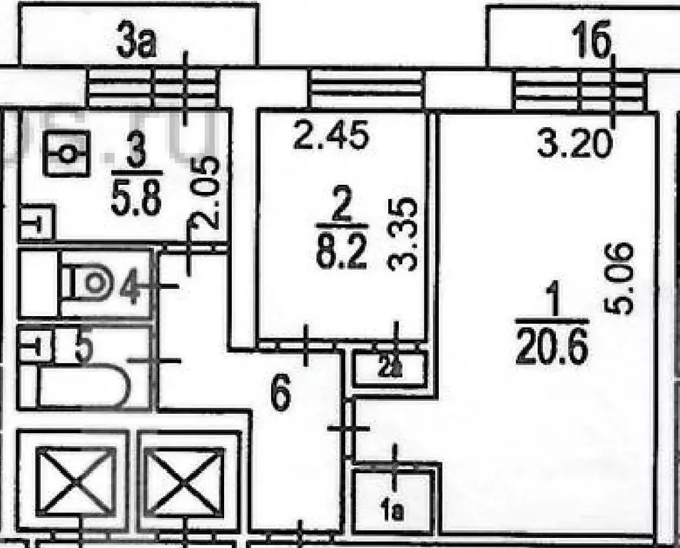 2-к кв. Москва наб. Новикова-Прибоя, 9 (45.4 м) - Фото 2