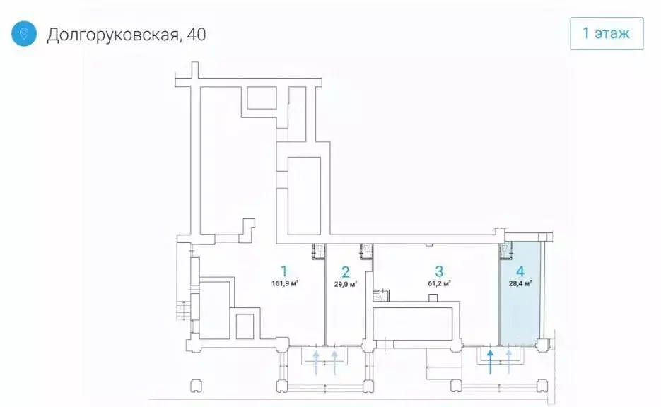 Помещение свободного назначения в Москва Долгоруковская ул., 40 (28 м) - Фото 2