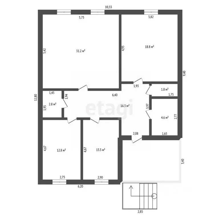 Дом в Амурская область, с. Тамбовка ул. Калининская, 113 (102 м) - Фото 2