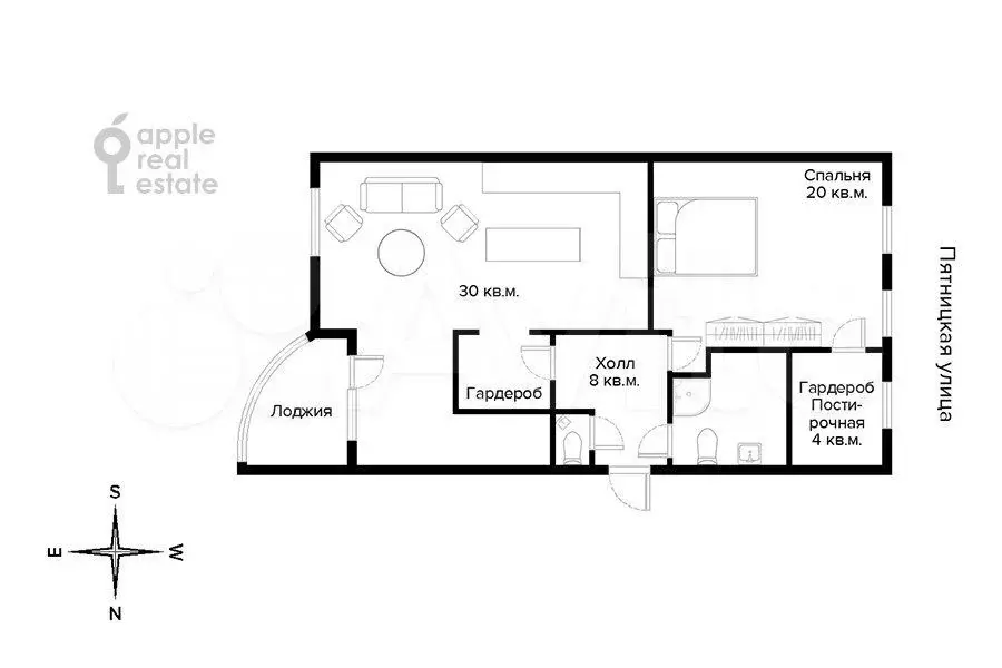 2-к. квартира, 80 м, 2/5 эт. - Фото 0