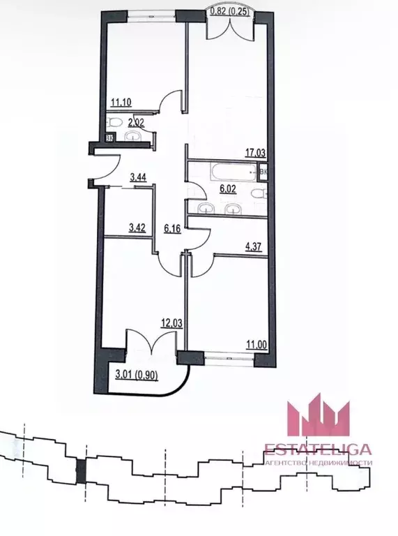 3-к кв. Москва ул. Академика Королева, 21 (80.0 м) - Фото 1