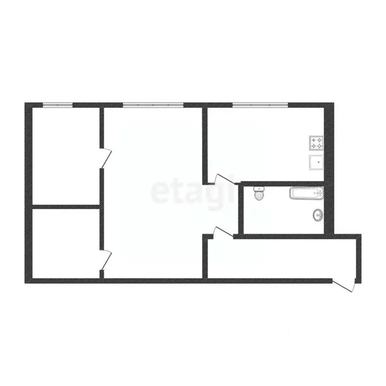 3-к кв. Белгородская область, Шебекино ул. Свободы, 29 (43.8 м) - Фото 1