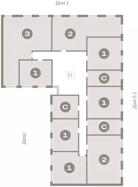 1-к кв. Тюменская область, Тюмень Мысовская ул., 26к2 (45.4 м) - Фото 1