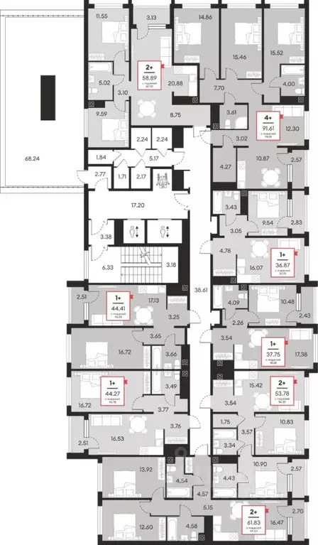 1-к кв. Ханты-Мансийский АО, Нефтеюганск ул. Нефтяников, 48А (44.27 м) - Фото 2