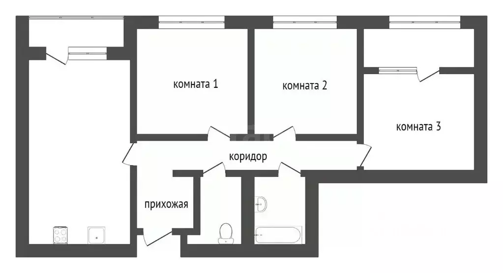 3-к кв. Тюменская область, Тюмень ул. Ю.-Р.Г. Эрвье, 32 (80.4 м) - Фото 1