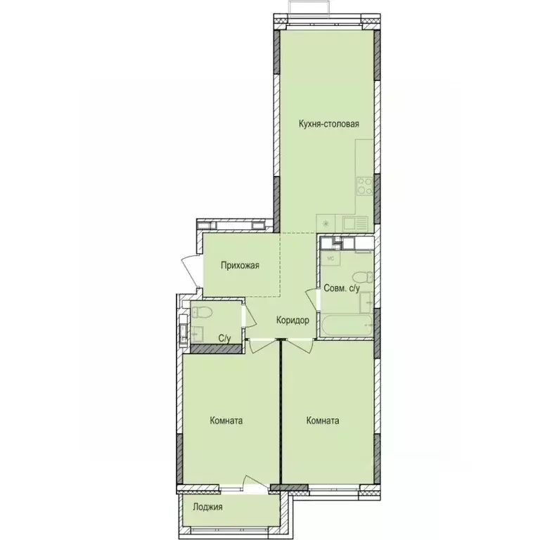 2-к кв. Удмуртия, Ижевск Автопроизводство жилрайон, Норвежский Лес ... - Фото 0