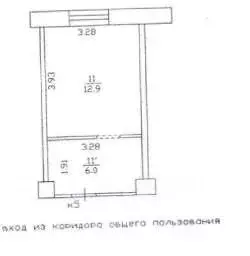 Комната Смоленская область, Смоленск Ново-Ленинградская ул., 18 (18.9 ... - Фото 0