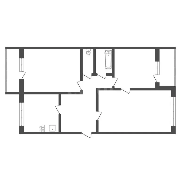 3-комнатная квартира: Юрга, проспект Победы, 6А (58.8 м) - Фото 1