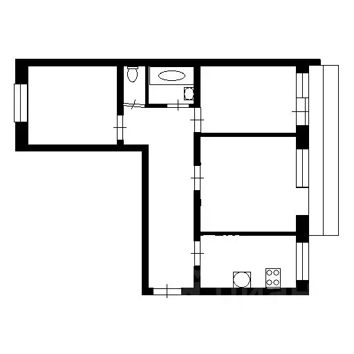 3-к кв. Омская область, Омск ул. 21-я Амурская, 43 (68.0 м) - Фото 1