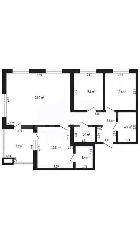 3-к кв. Брянская область, Брянск ул. Имени А.Ф. Войстроченко, 3 (85.8 ... - Фото 1