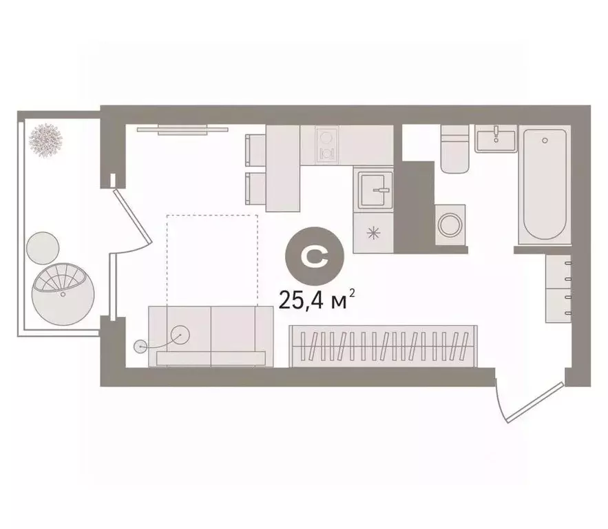 Студия Тюменская область, Тюменский муниципальный округ, д. Патрушева ... - Фото 2