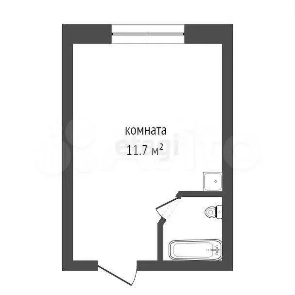 Квартира-студия, 11,7 м, 6/9 эт. - Фото 0
