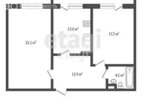 2-комнатная квартира: Каспийск, Молодёжная улица, 4 (81 м) - Фото 1