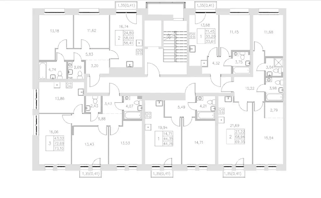 1-к кв. Татарстан, Казань Адмиралтейская Слобода мкр, Статум жилой ... - Фото 2