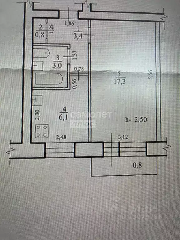 1-к кв. Забайкальский край, Чита ул. Онискевича, 8А (32.0 м) - Фото 2
