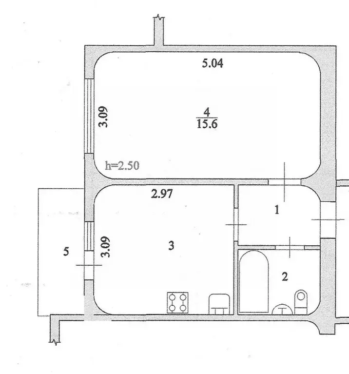 1-к кв. Волгоградская область, Волжский просп. Имени Ленина, 353 (30.9 ... - Фото 2