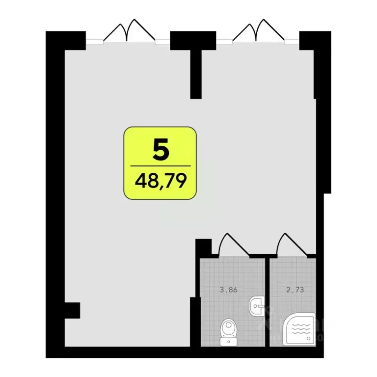 Офис в Тюменская область, Тюмень ул. Ивана Чистякова, 5 (49 м) - Фото 1
