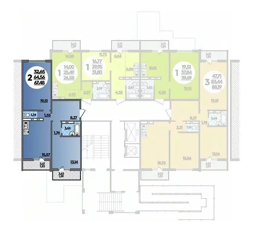 2-к кв. Краснодарский край, Краснодар ул. Имени 75-летия Победы, ... - Фото 1