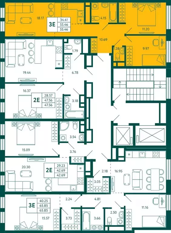 2-к кв. Башкортостан, Уфа Зеленая Роща жилрайон, Терле Парк жилой ... - Фото 2