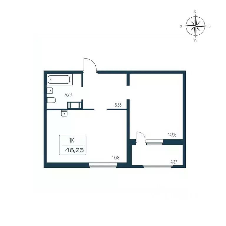 1-к кв. Ленинградская область, Всеволожский район, Заневское городское ... - Фото 1