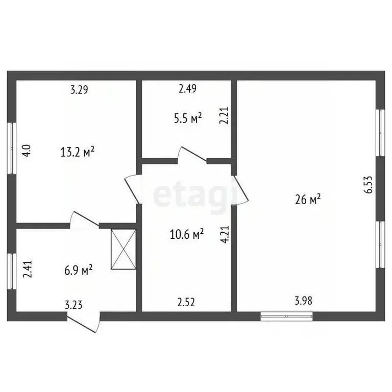 Дом в Кемеровская область, Анжеро-Судженск Трудовая ул., 35 (62 м) - Фото 1