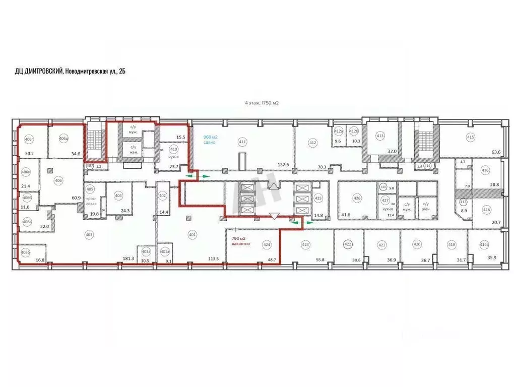 Офис в Москва Новодмитровская ул., 2Б (790 м) - Фото 2