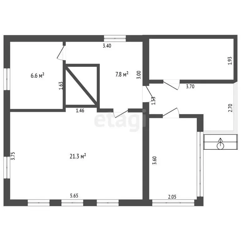Дом в Качканар, улица Толстого (35.6 м) - Фото 1