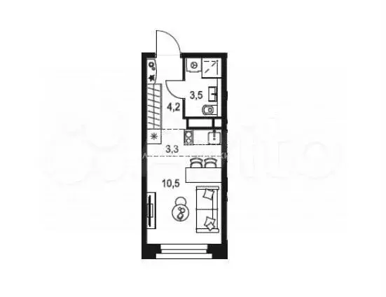 Квартира-студия, 21,5 м, 19/26 эт. - Фото 0