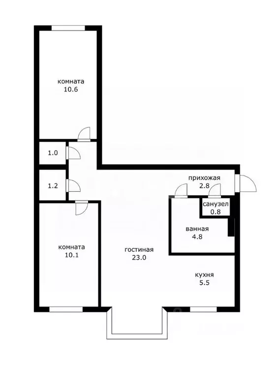 3-к кв. Краснодарский край, Сочи ул. Ленина, 42 (59.8 м) - Фото 2