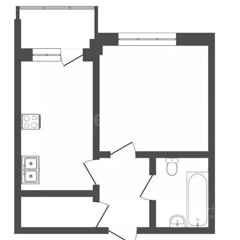 1-к кв. Вологодская область, Вологда Ленинградская ул., 66 (29.0 м) - Фото 2