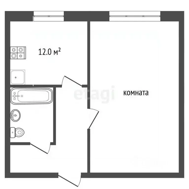 1-к кв. Ямало-Ненецкий АО, Пуровский район, Уренгой пгт, 3-й мкр 32А ... - Фото 2