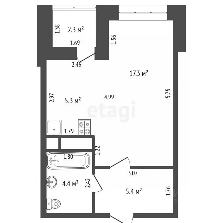 1-к кв. Московская область, Королев Пионерская ул., 13к5 (32.0 м) - Фото 2