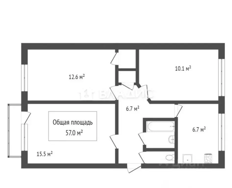 3-к кв. Новосибирская область, Новосибирск Академгородок мкр, ул. ... - Фото 1