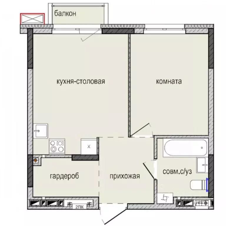 1-к кв. Удмуртия, Ижевск Культбаза жилрайон, 8-й мкр, Ежевика жилой ... - Фото 0