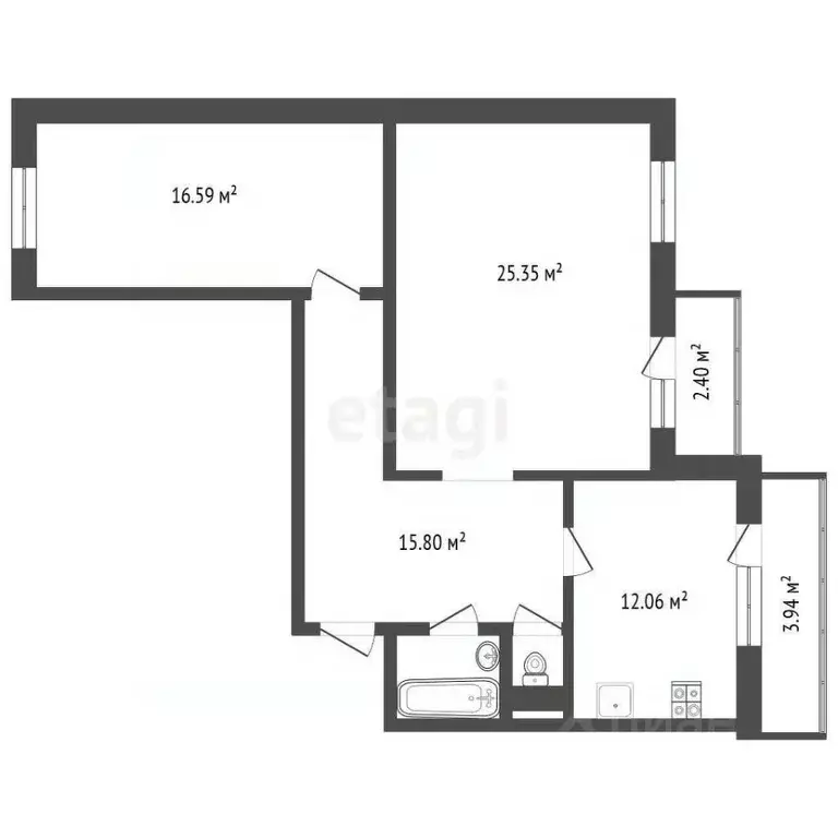 3-к кв. Забайкальский край, Чита Северный мкр, 57 (75.9 м) - Фото 1