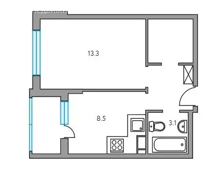 1-комнатная квартира: Мытищи, Тенистый бульвар, 9 (35 м) - Фото 1