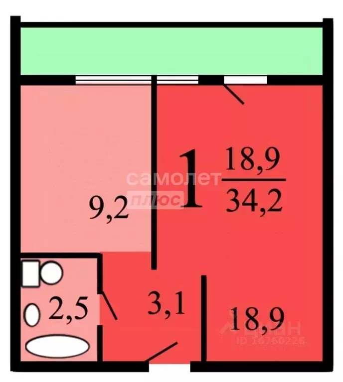 1-к кв. Москва, Москва, Зеленоград к1116 (38.0 м) - Фото 2