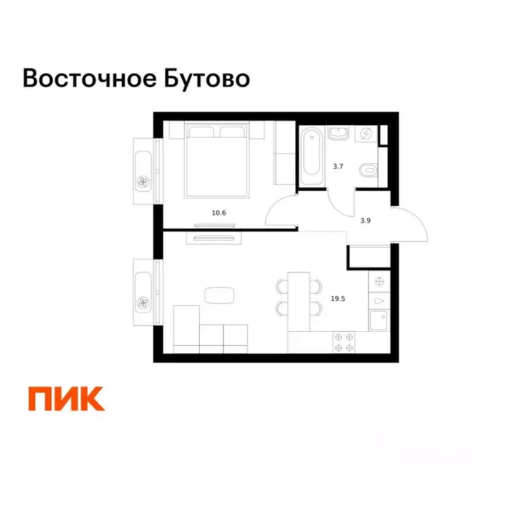 1-к кв. Московская область, Ленинский городской округ, Боброво пгт ... - Фото 1