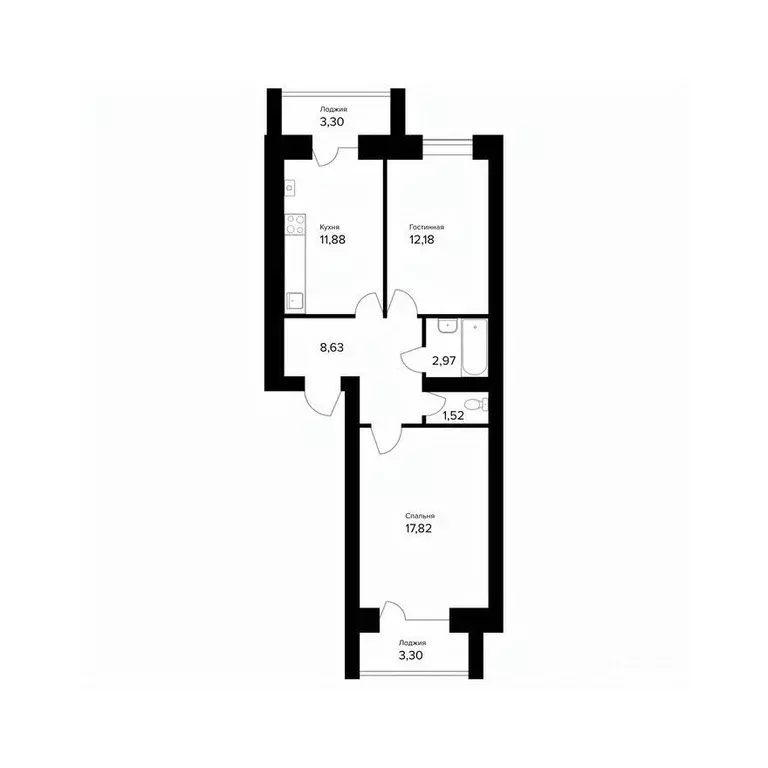 2-к кв. Ярославская область, Ярославль пос. Норское, Норские ... - Фото 1