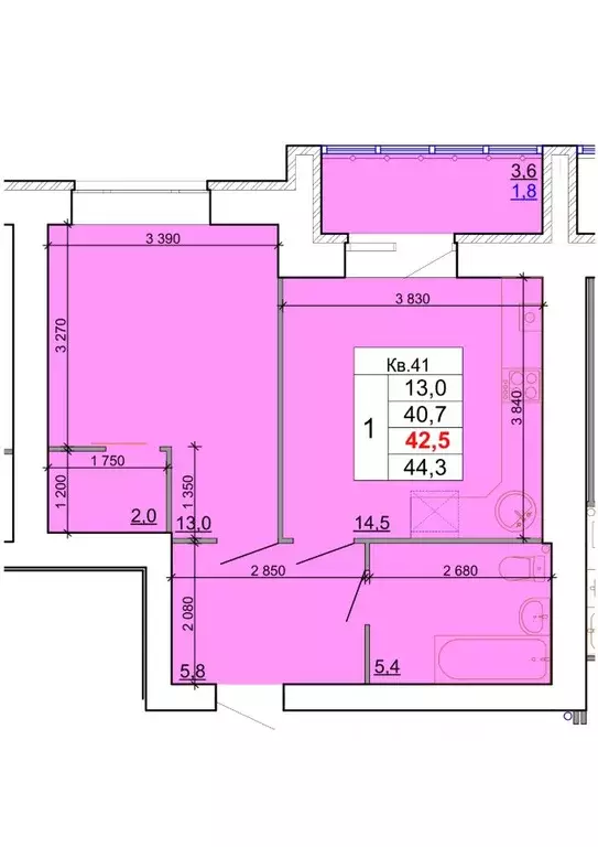 1-к кв. Костромская область, Кострома Кинешемское ш., 88 (42.5 м) - Фото 0