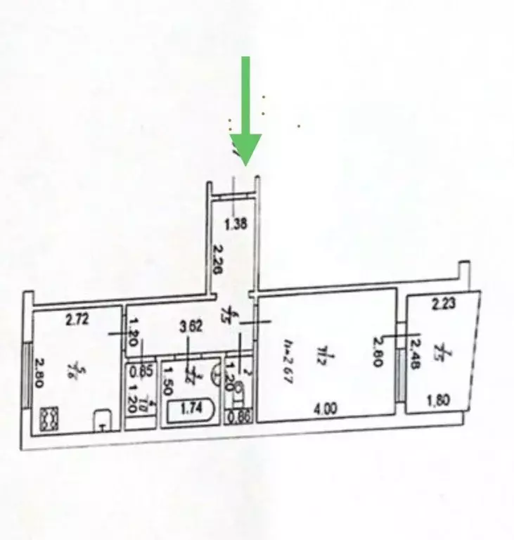 1-к кв. Татарстан, Казань ул. Дубравная, 27 (31.0 м) - Фото 2
